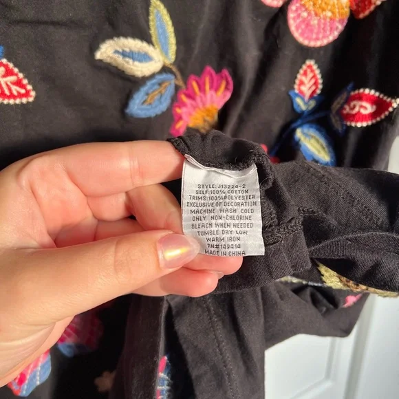 Johnny Was Embroidered Tee - Picture 4 of 6